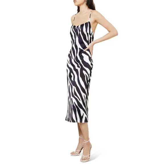 The East Order Nico Midi Dress Zebra Medium - Picture 6 of 9